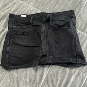 American Eagle Hi Rise Shortie Black Jeans